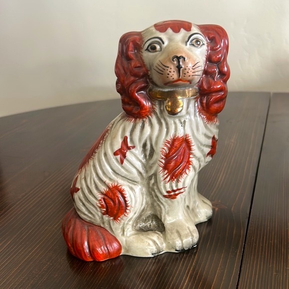 Antique Pair Victorian English Staffordshire Dogs - Picture 6 of 17